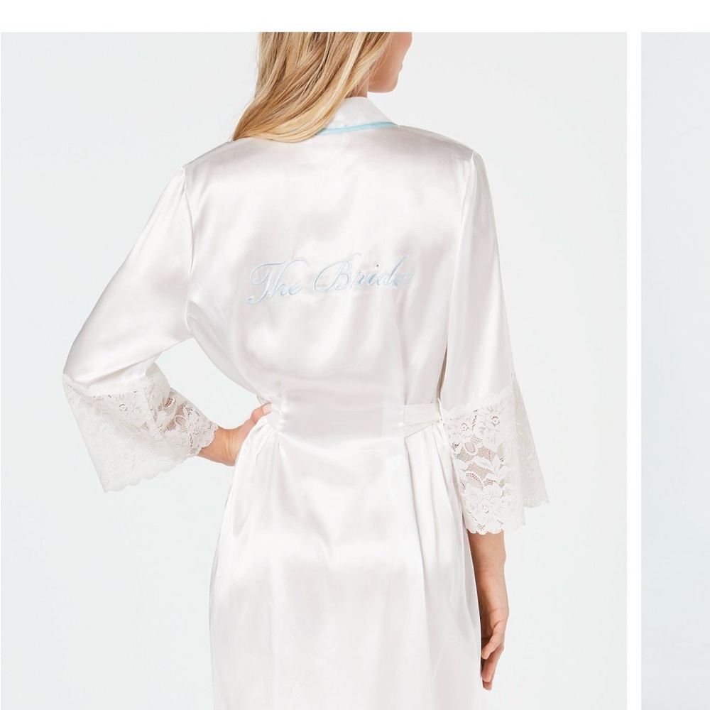 Linea Donatella White Satin Bridal Robe